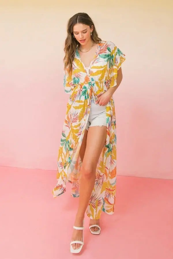 A Printed Woven Maxi Cover Up Sunny EvE Fashion