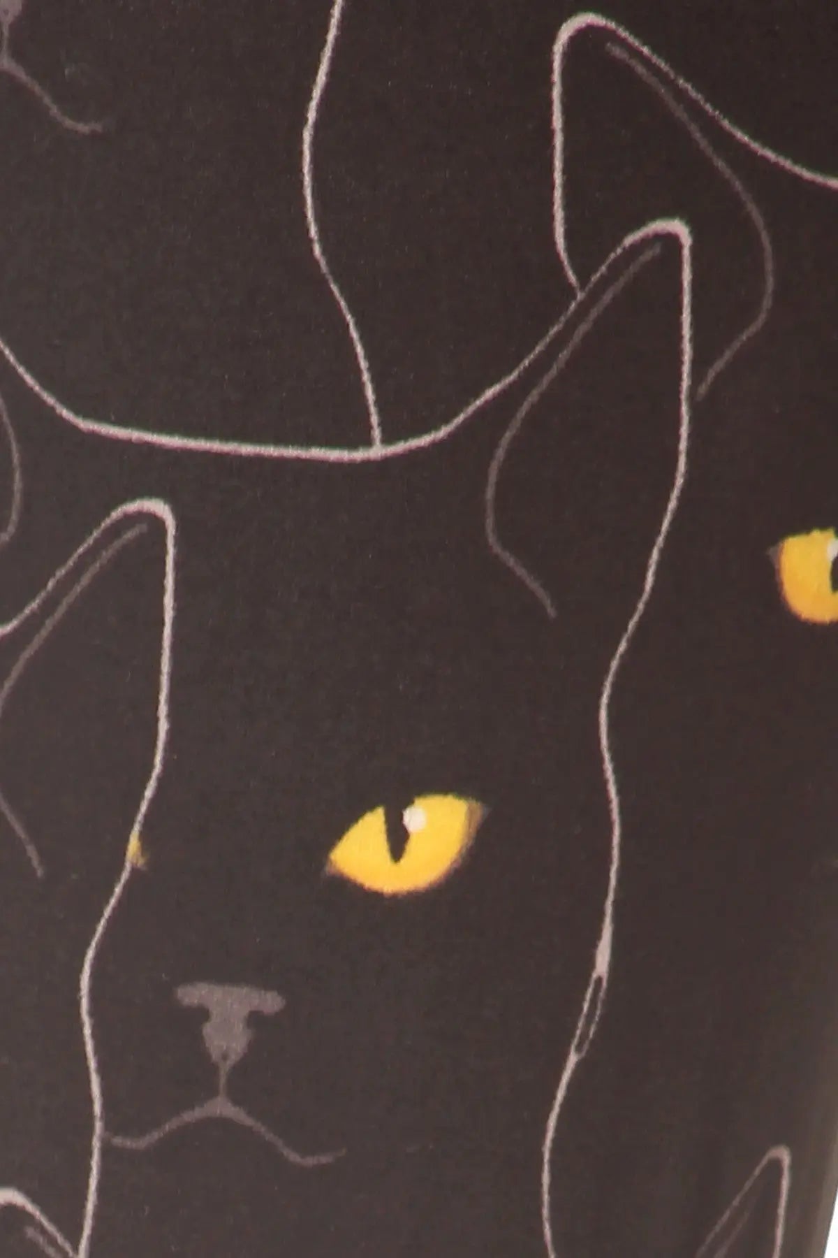 Black Cats Printed, High Waisted Leggings In A Fit Style, With An Elastic Waistband Sunny EvE Fashion