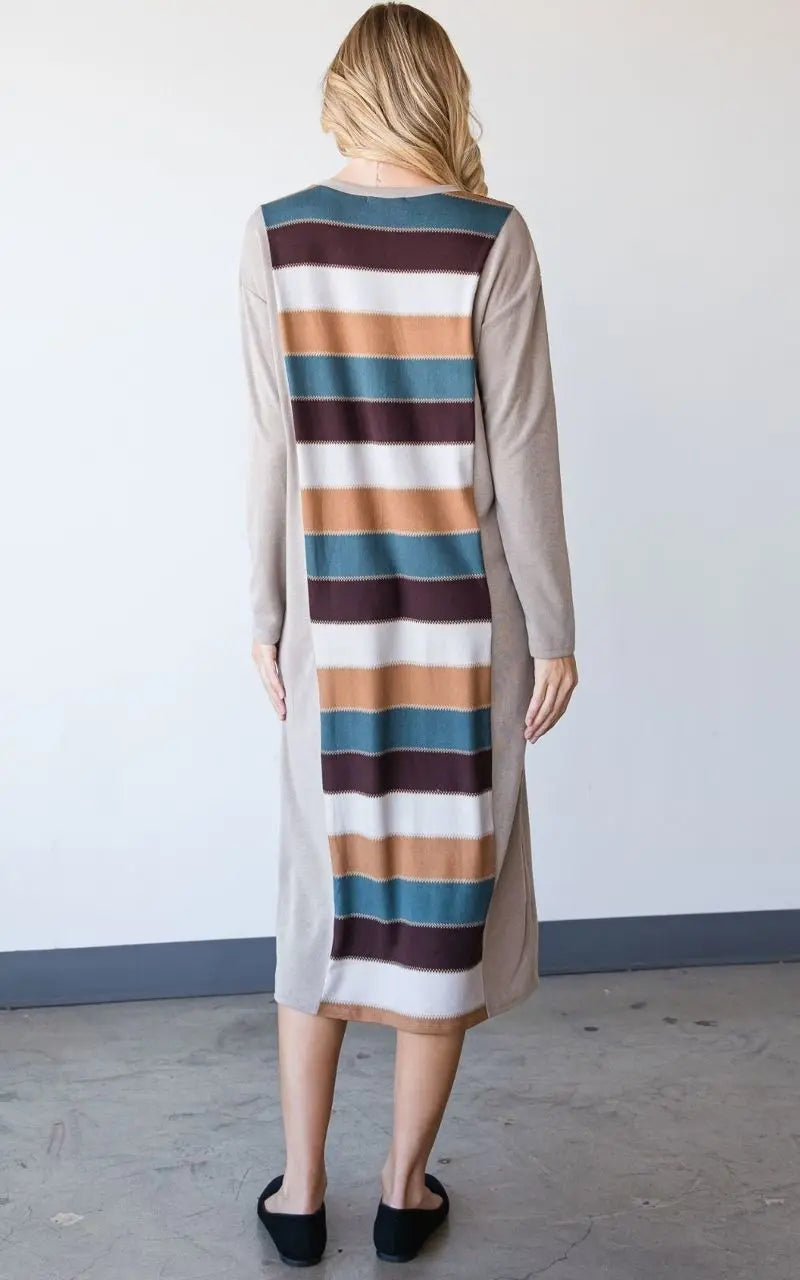 Colorblock Striped Dress Sunny EvE Fashion