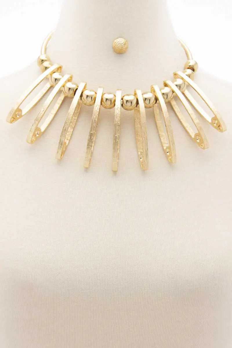 Long Oval Metal Necklace Sunny EvE Fashion