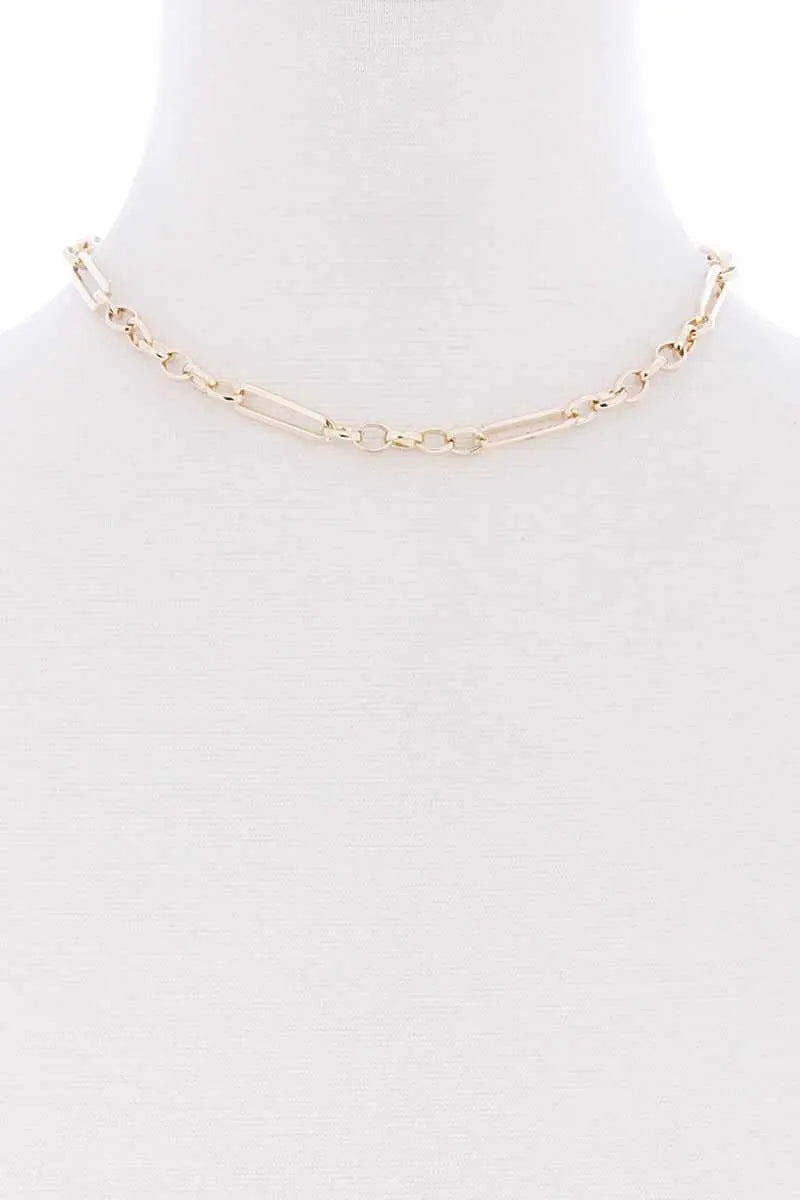 Metal Single Chain Short Necklace Sunny EvE Fashion