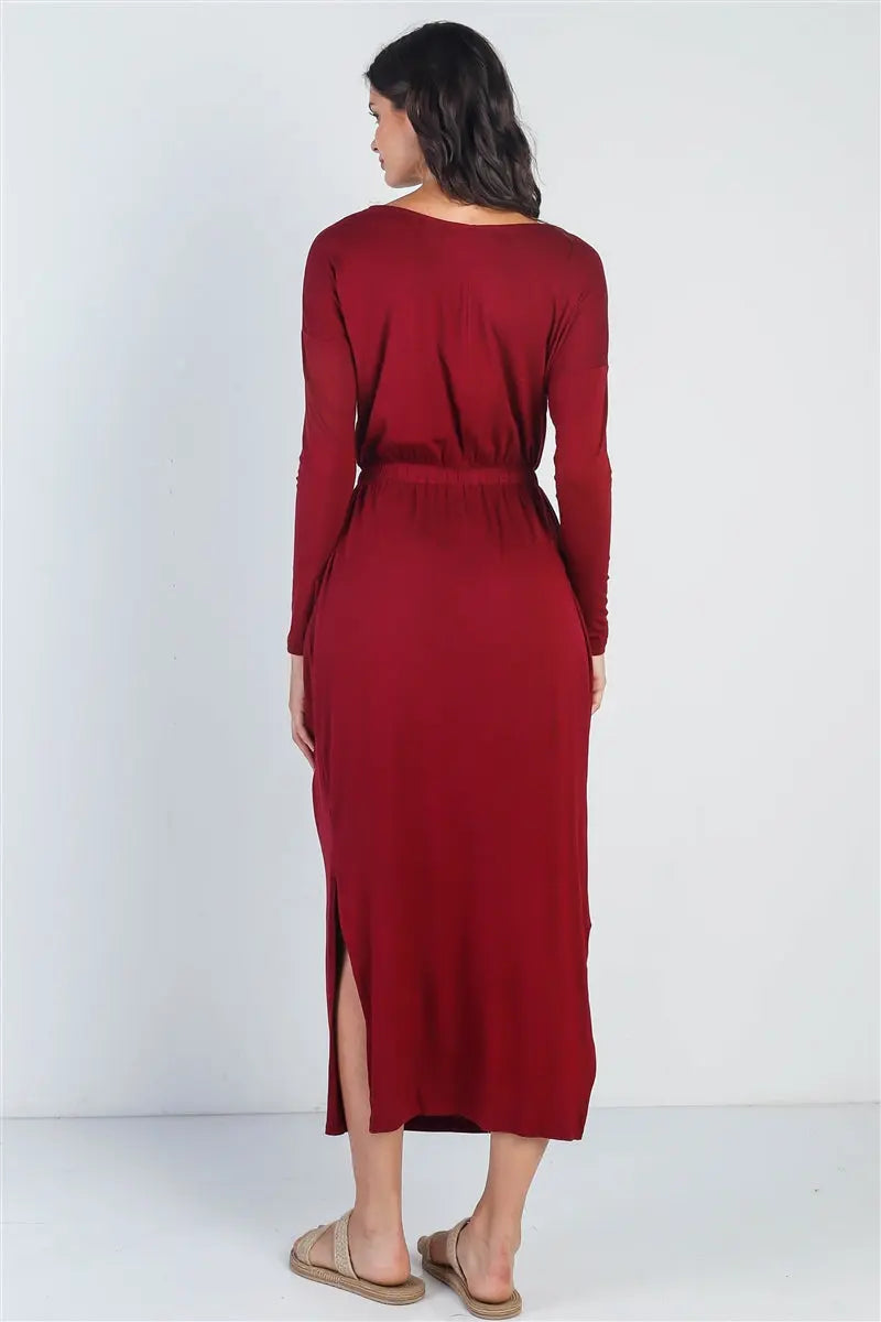 Midi Sleeve Basic Maxi Dress Sunny EvE Fashion