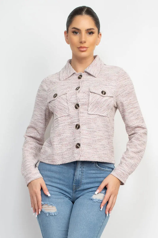 Plaid Button-down Tweed Jacket Sunny EvE Fashion
