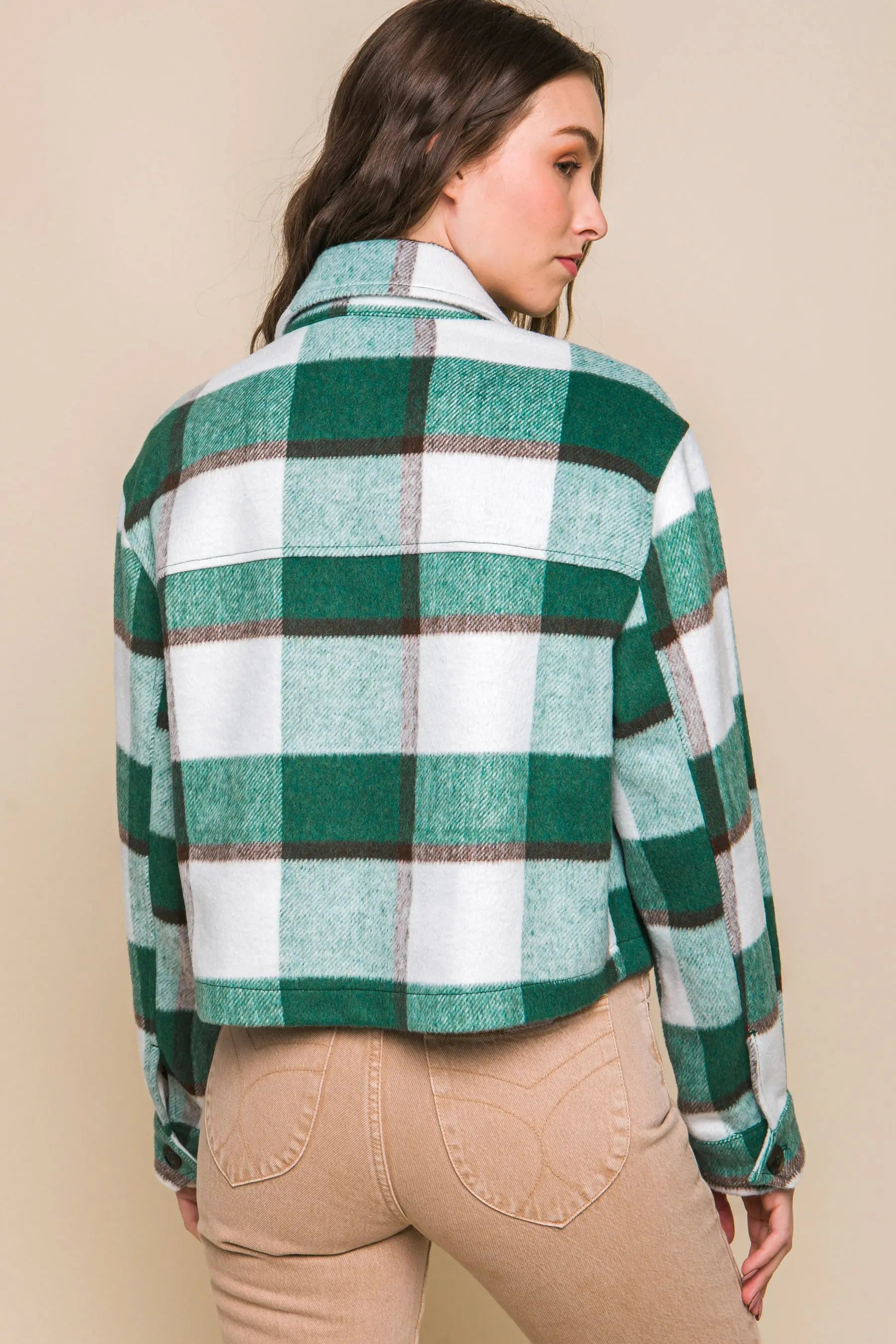 Yarn Dyed Plaid Button Up Jacket Sunny EvE Fashion