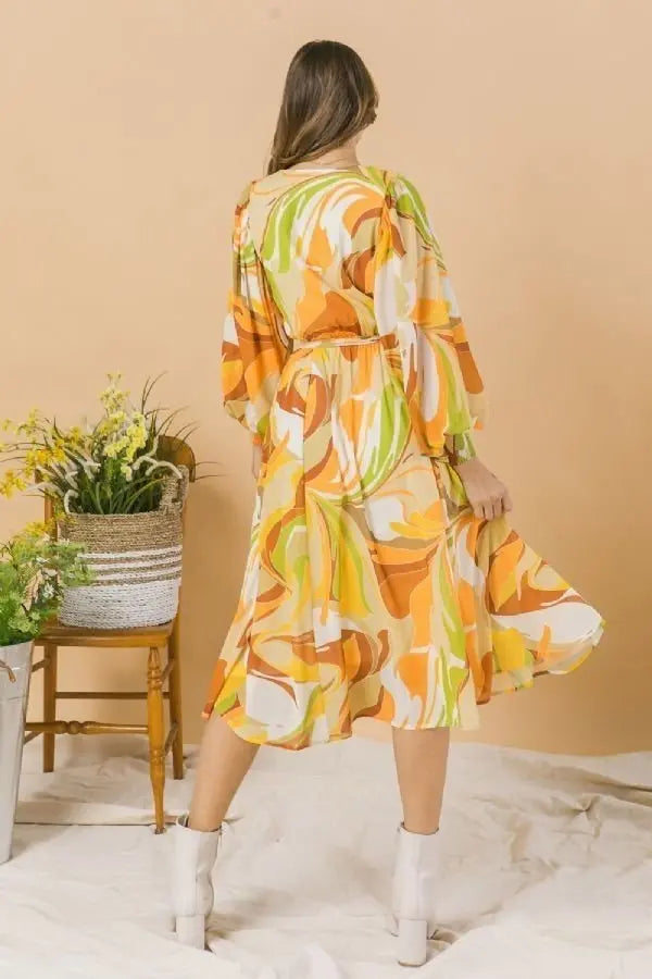 A Printed Woven Midi Dress Sunny EvE Fashion