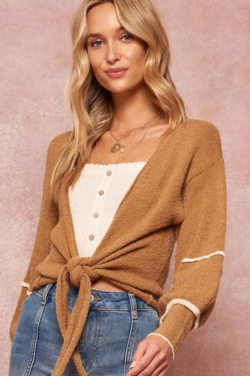 A Textured Knit Cardigan Sweater Sunny EvE Fashion