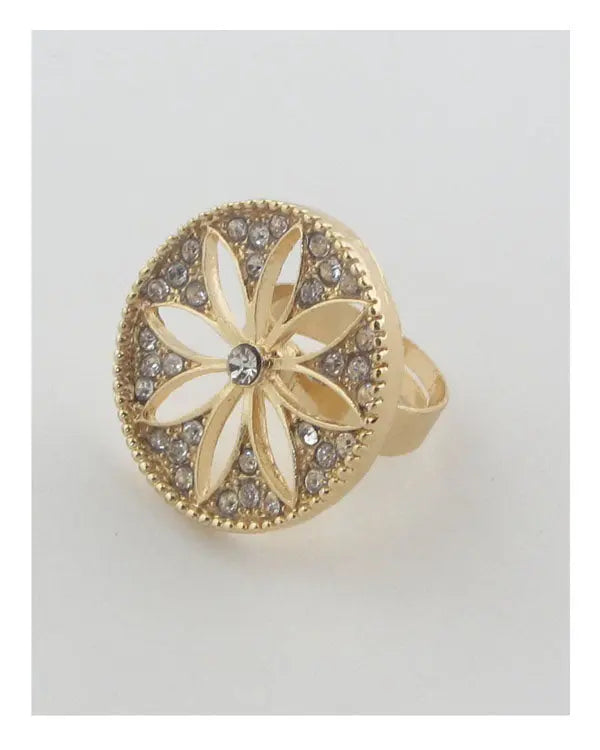 Adjustable cut out flower ring Sunny EvE Fashion