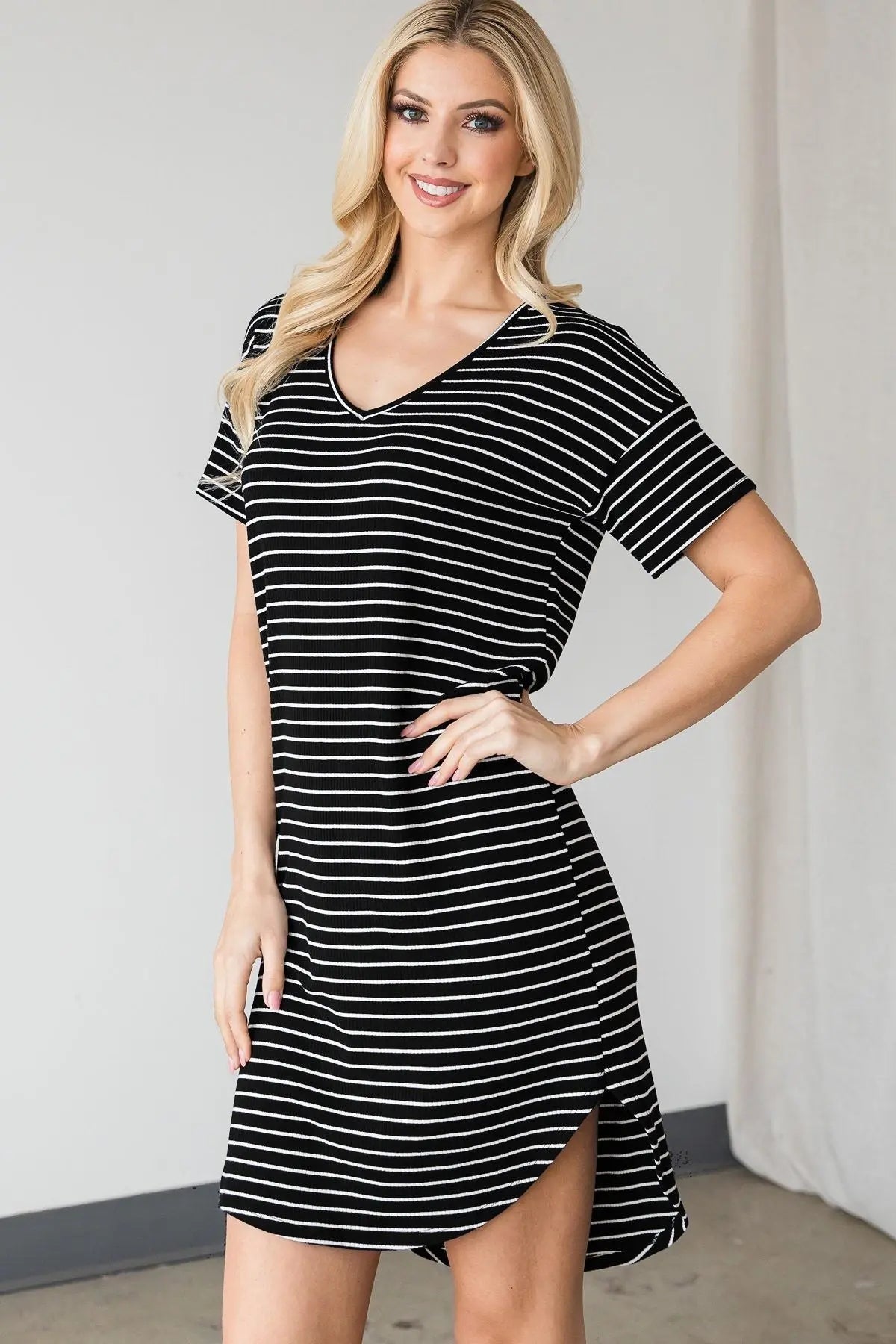 Adorable Striped Mini Dress Sunny EvE Fashion