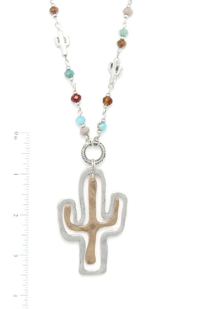 Cactus Pendant Necklace Sunny EvE Fashion
