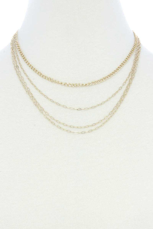 4 Layer Metal Necklace Sunny EvE Fashion