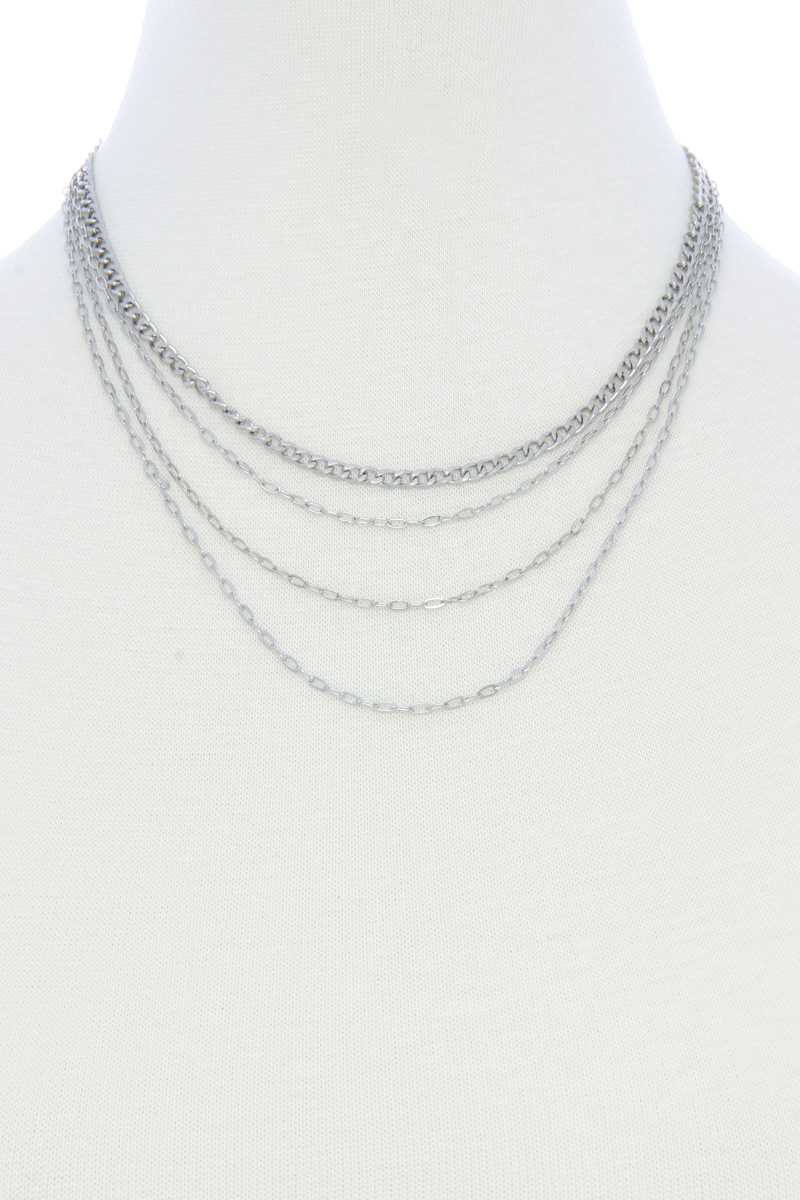 4 Layer Metal Necklace Sunny EvE Fashion
