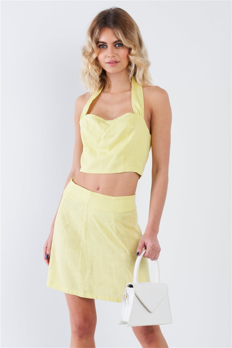 Smocked Crop Halter & Chic Mini Skirt Set Sunny EvE Fashion