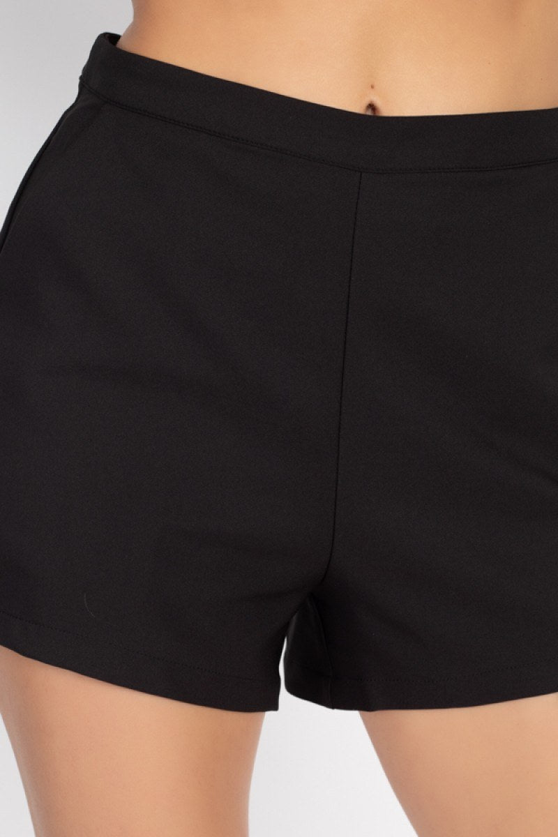 Back Zip-up Mini Shorts Sunny EvE Fashion