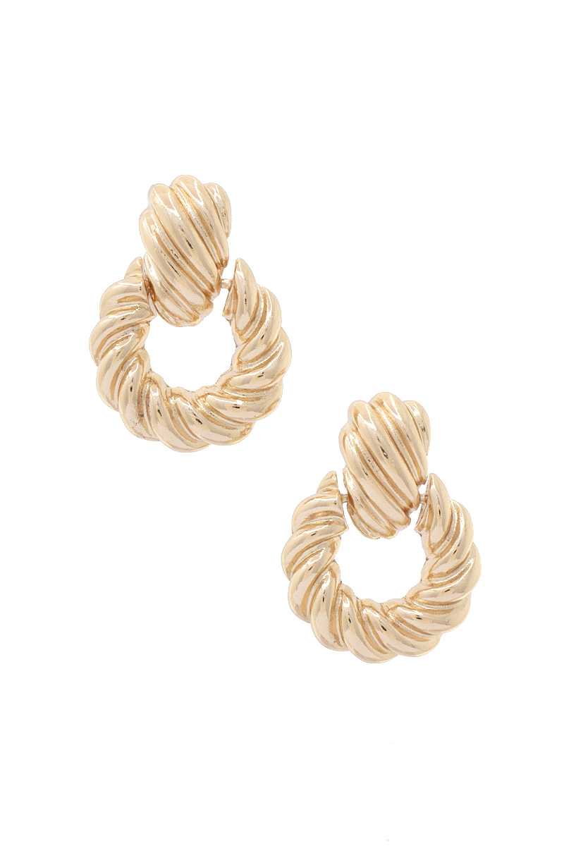 Croissant Texture Metal Post Earring Sunny EvE Fashion