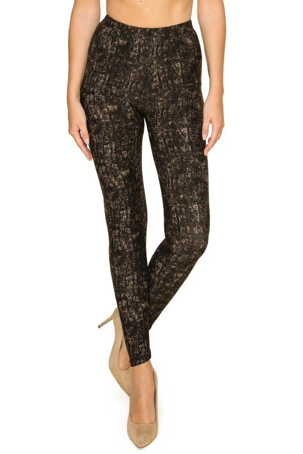 Multi Print, Full Length, High Waisted Leggings In A Fitted Style With An Elastic Waistband Sunny EvE Fashion