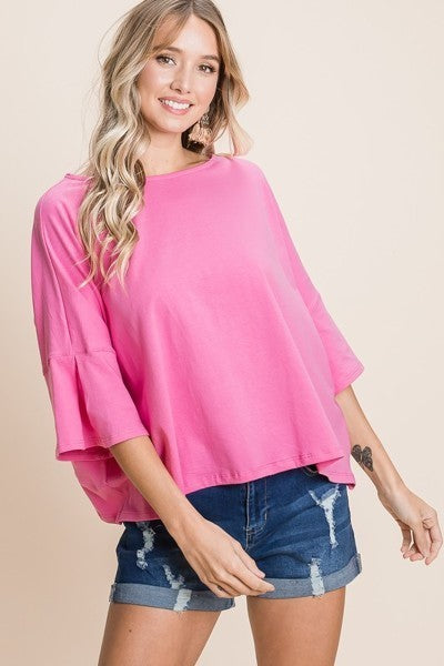 Solid Cotton Casual Top Sunny EvE Fashion