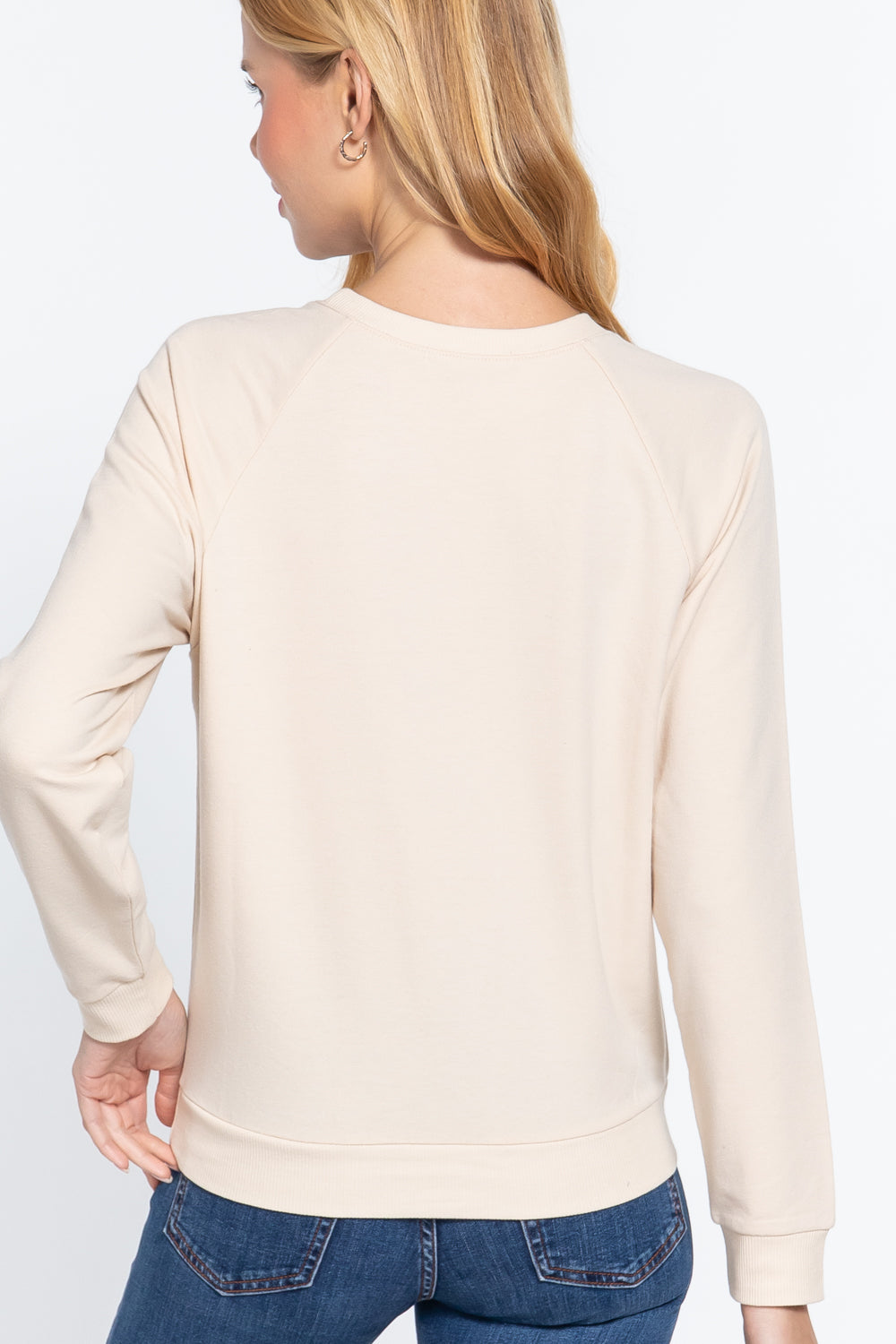Sequins French Terry Pullover Top Sunny EvE Fashion