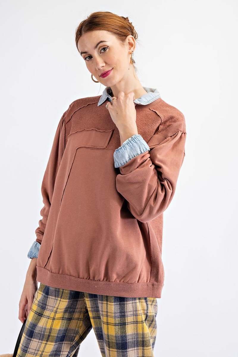 Terry Knit Loose Fit Pullover Sunny EvE Fashion