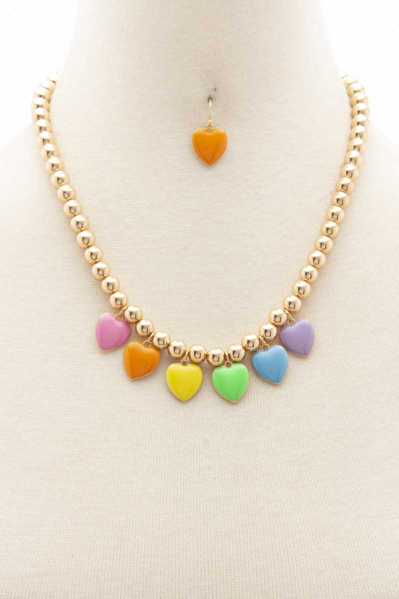 Heart Ball Bead Necklace Sunny EvE Fashion