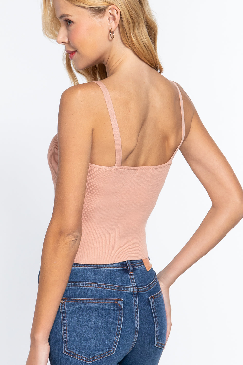 Front Closure With Hooks Sweater Cami Top Sunny EvE Fashion