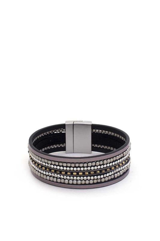 Rhinestone Beaded Magnetic Bracelet Sunny EvE Fashion