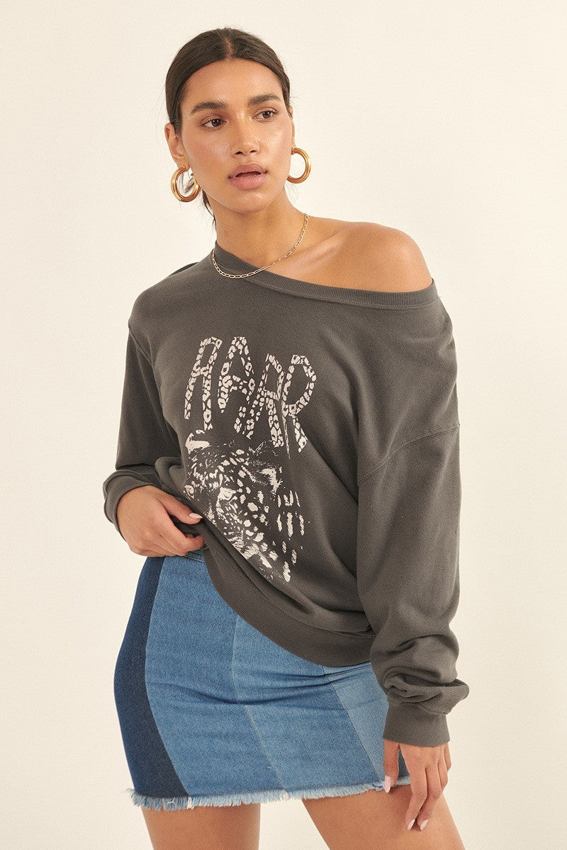 A Garment Dyed French Terry Graphic Sweatshirt Sunny EvE Fashion