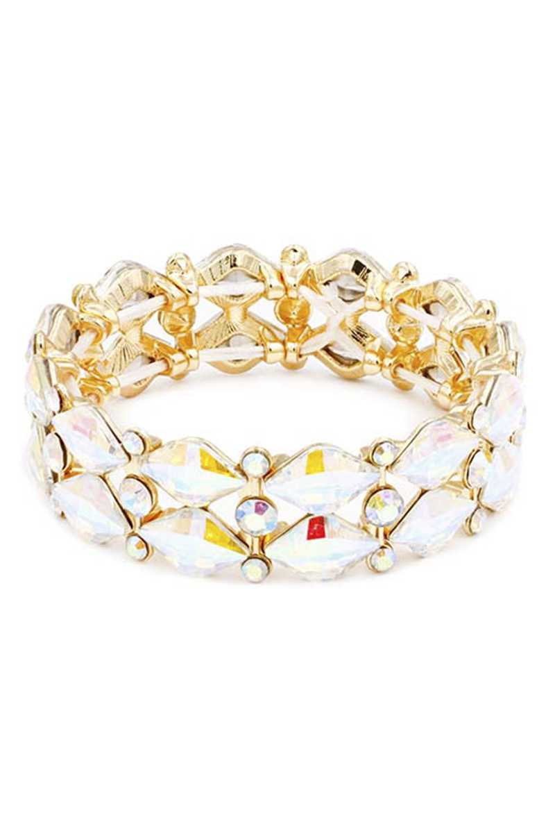 Crystal Color Stone Stretch Bracelet Sunny EvE Fashion