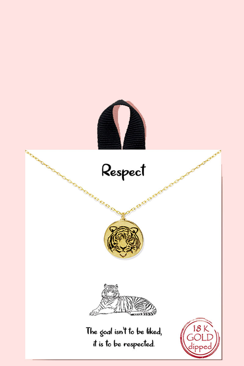 18k Gold Rhodium Dipped Respect Necklace Sunny EvE Fashion