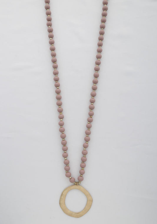 Circle Pendant Beaded Necklace Sunny EvE Fashion