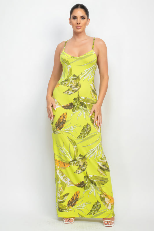 Scoop Tropical Print Maxi Dress Sunny EvE Fashion