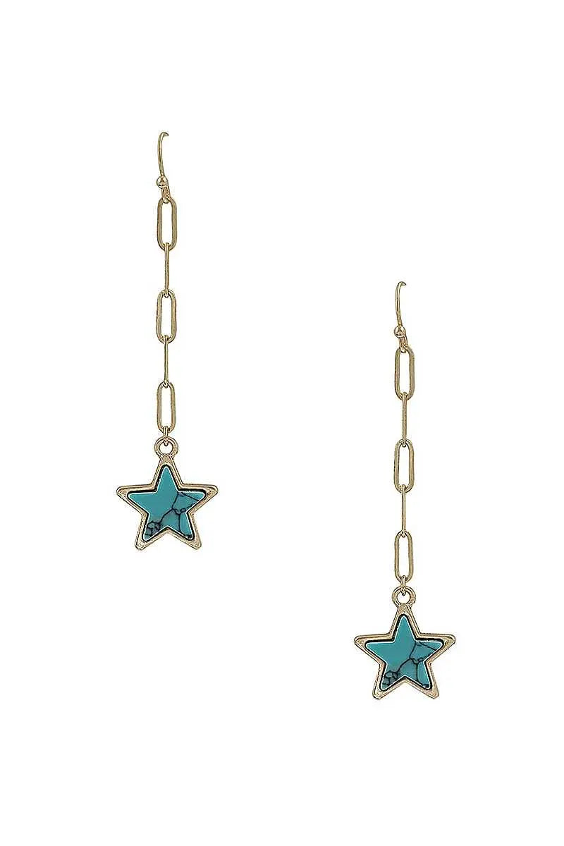 Chain Link Marble Star Earring Sunny EvE Fashion