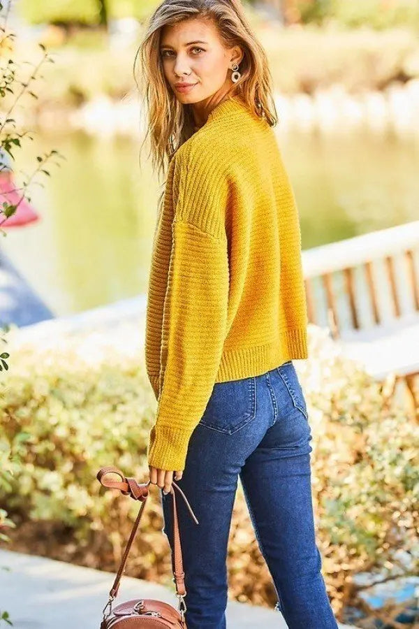 Chocker Neck Oversize Sweater Sunny EvE Fashion