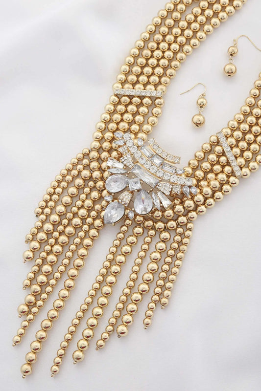 Chunky Crystal Bead Necklace Sunny EvE Fashion