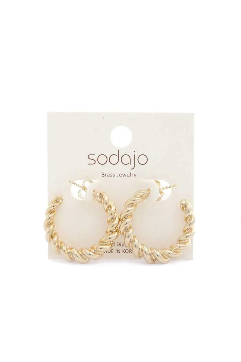 Croissant Open Circle Earring Sunny EvE Fashion