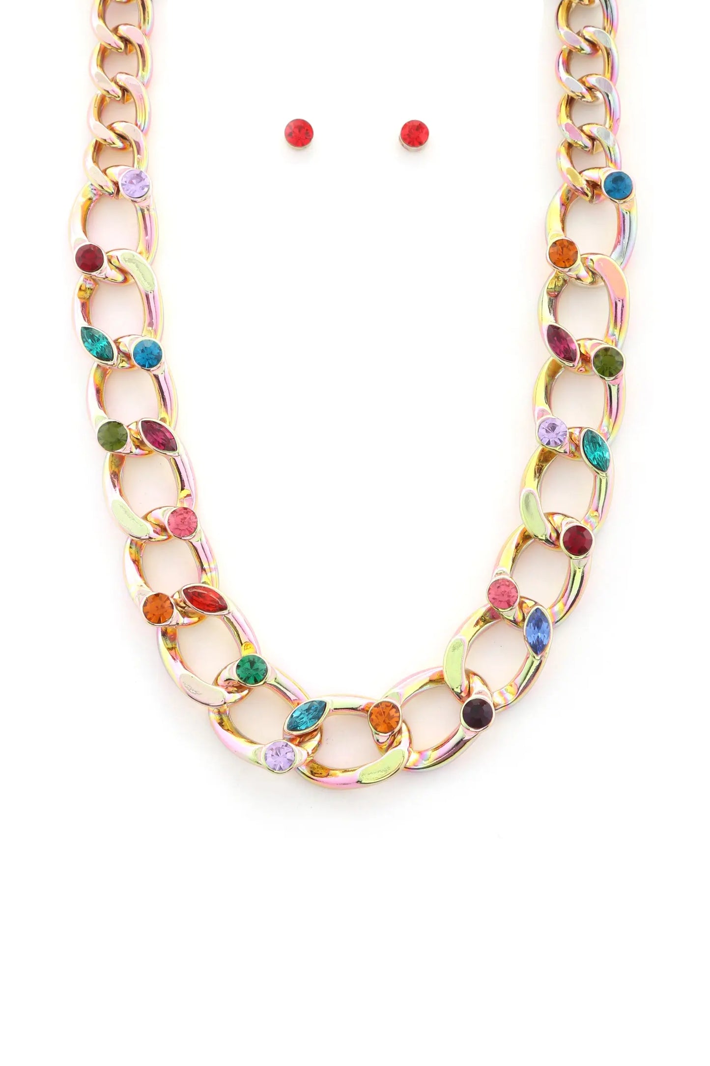 Crystal Curb Link Necklace Sunny EvE Fashion