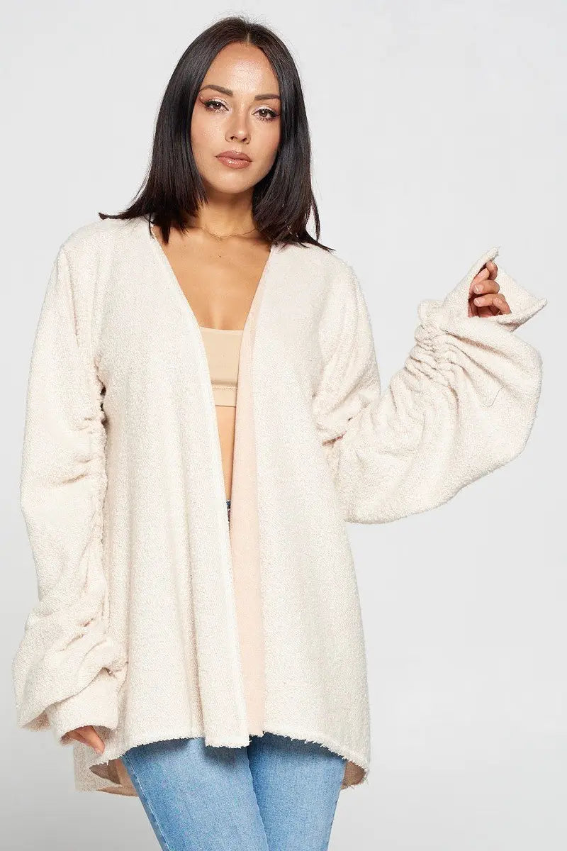 Cute Fuzzy Open Front Cardigan Sunny EvE Fashion