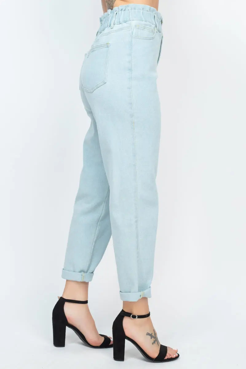 Double Button High-waisted Jeans Sunny EvE Fashion