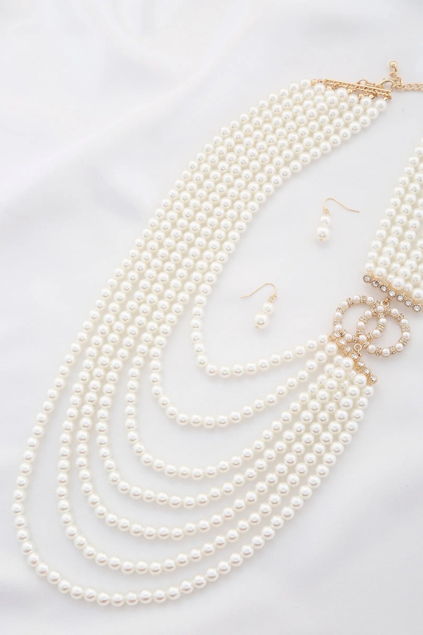 Double Pearl Bead Layered Necklace Sunny EvE Fashion