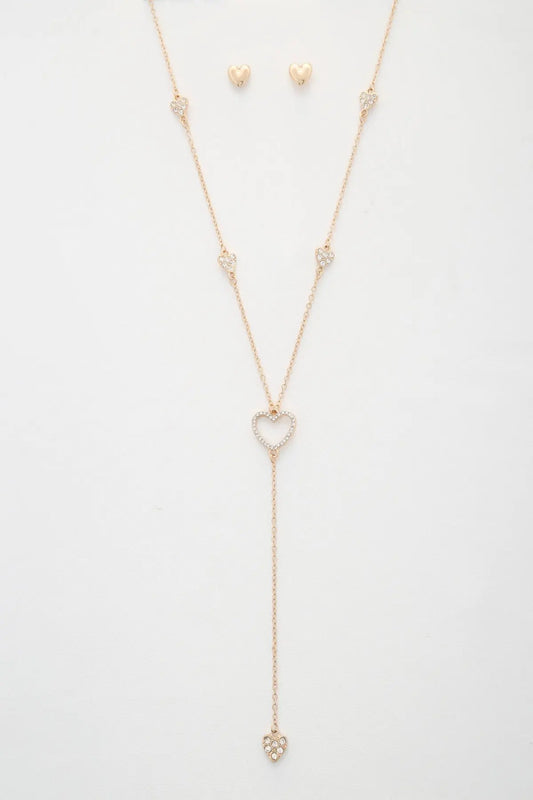 Heart Y Shape Metal Necklace Sunny EvE Fashion