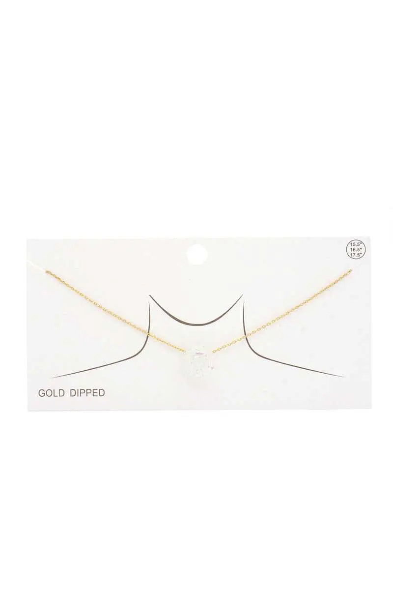 Iridescent Circle Gold Dipped Necklace Sunny EvE Fashion
