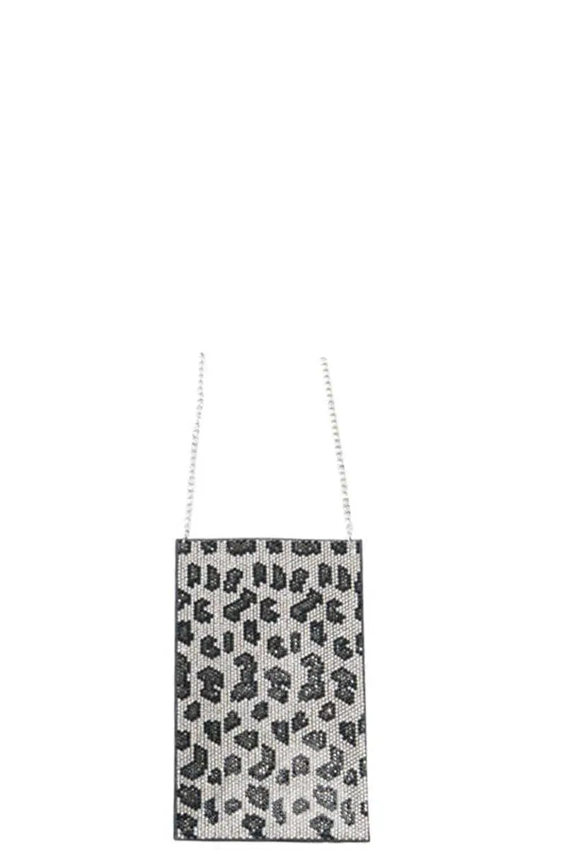 Leopard Rhinestone Mini Cross Body Bag Sunny EvE Fashion