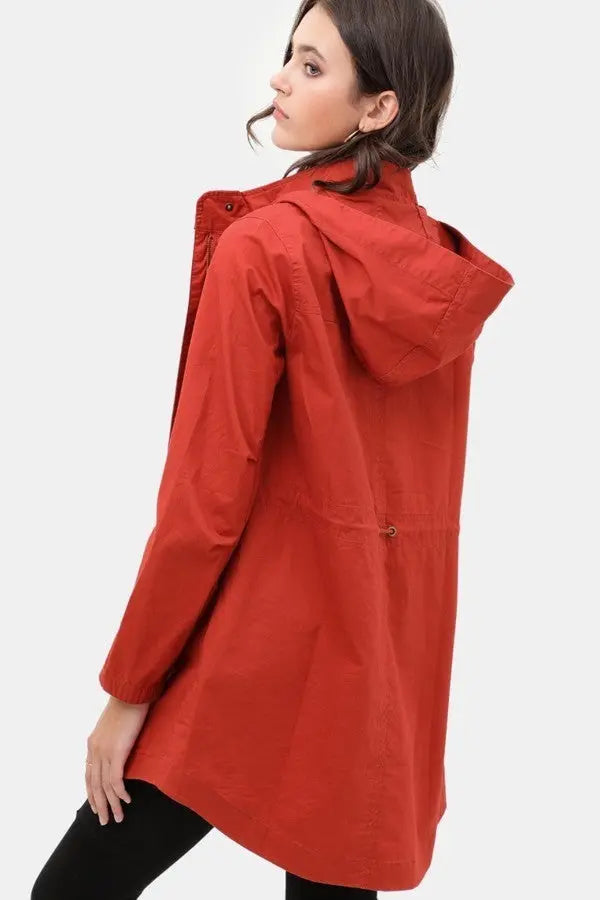 Long Line Hooded Utility Anorak Jacket Coat Sunny EvE Fashion