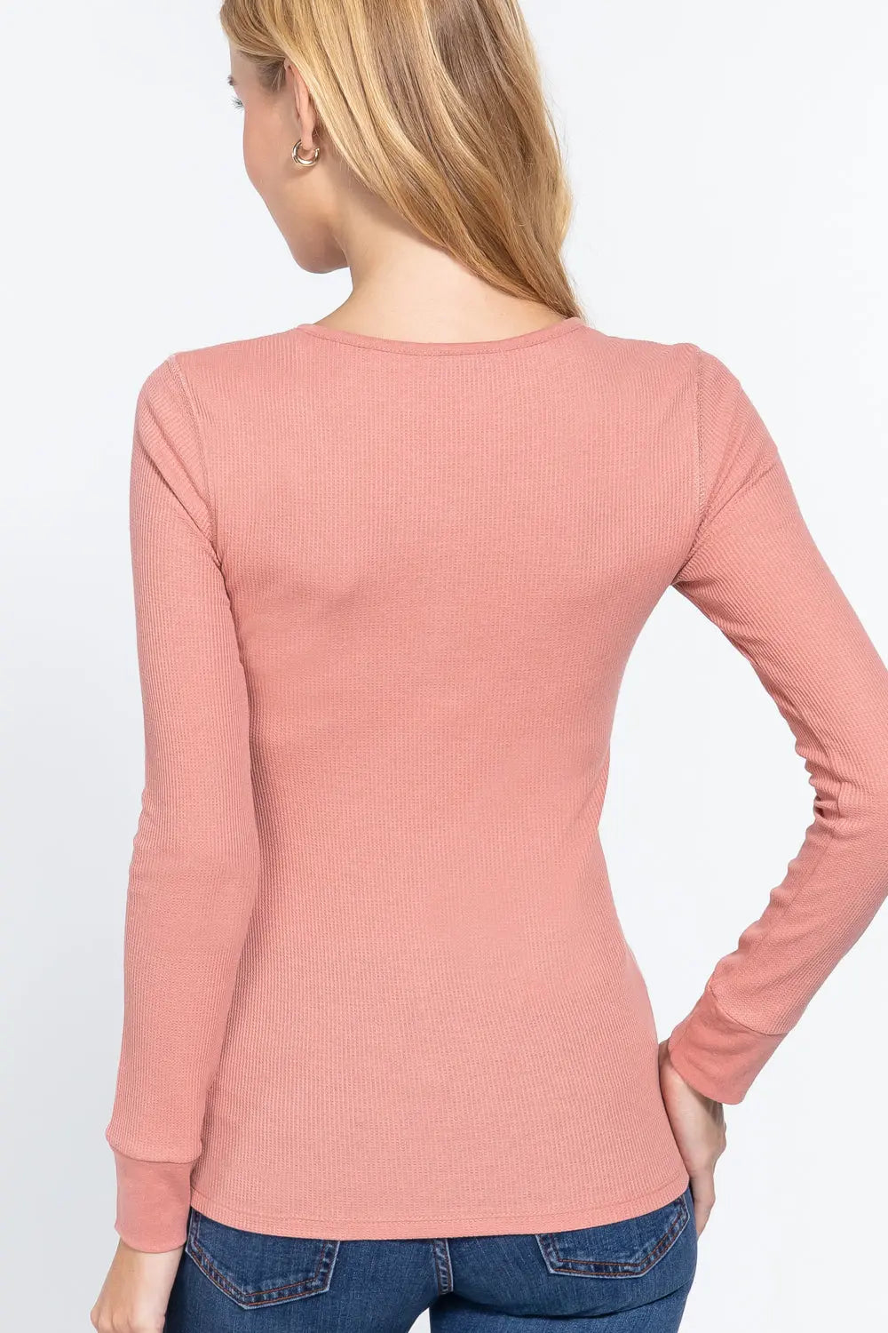 Long Slv Scoop Neck Thermal Top Sunny EvE Fashion