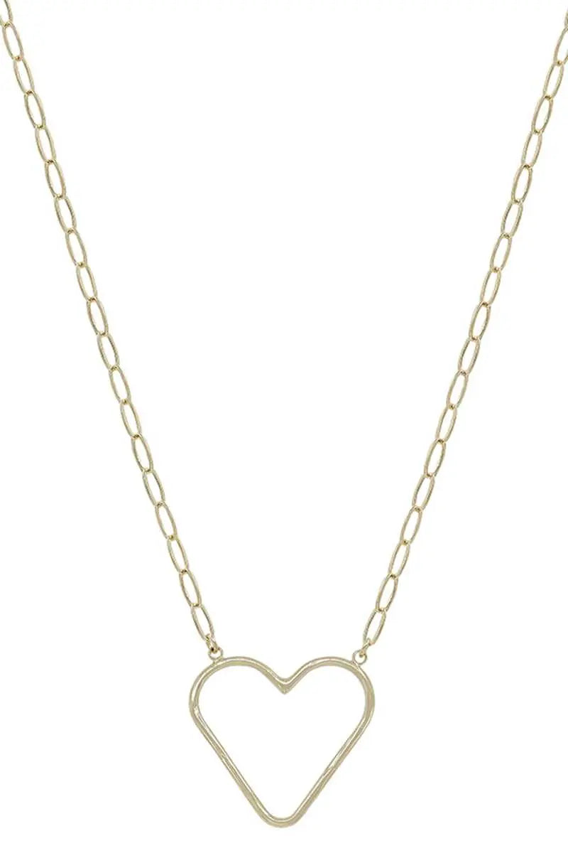 Metal Chain Heart Pendant Necklace Sunny EvE Fashion