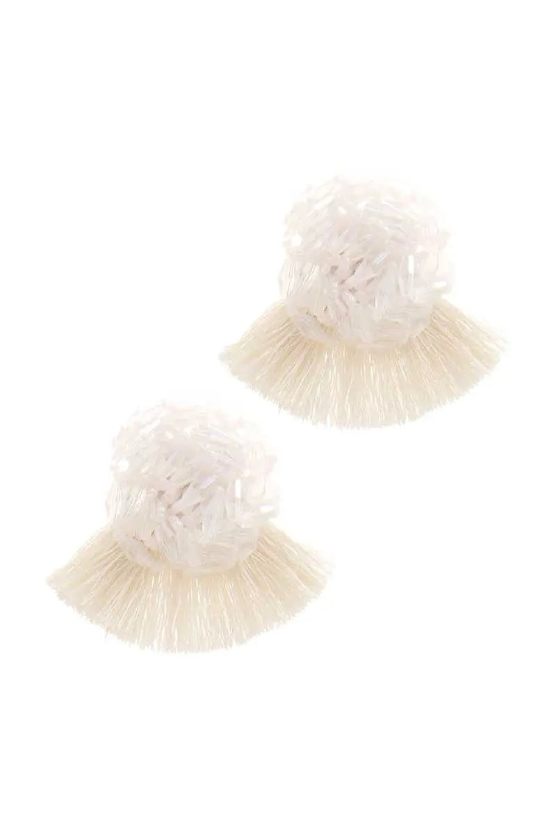 Pearl Cluster Tassel Post Drop Earring Sunny EvE Fashion
