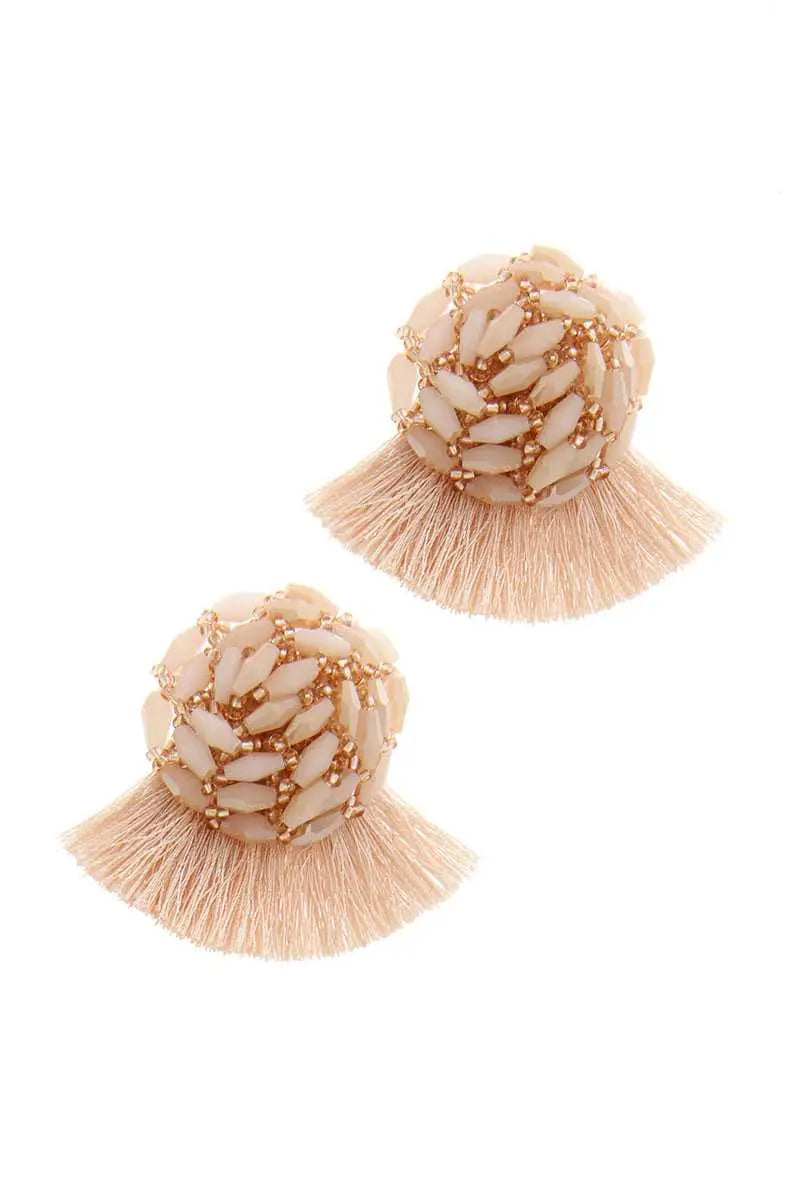 Pearl Cluster Tassel Post Drop Earring Sunny EvE Fashion