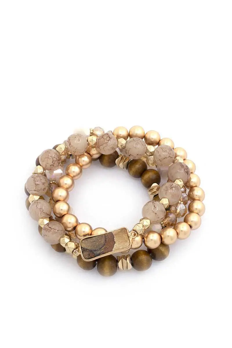 Rectangle Stone Beaded Bracelet Set Sunny EvE Fashion