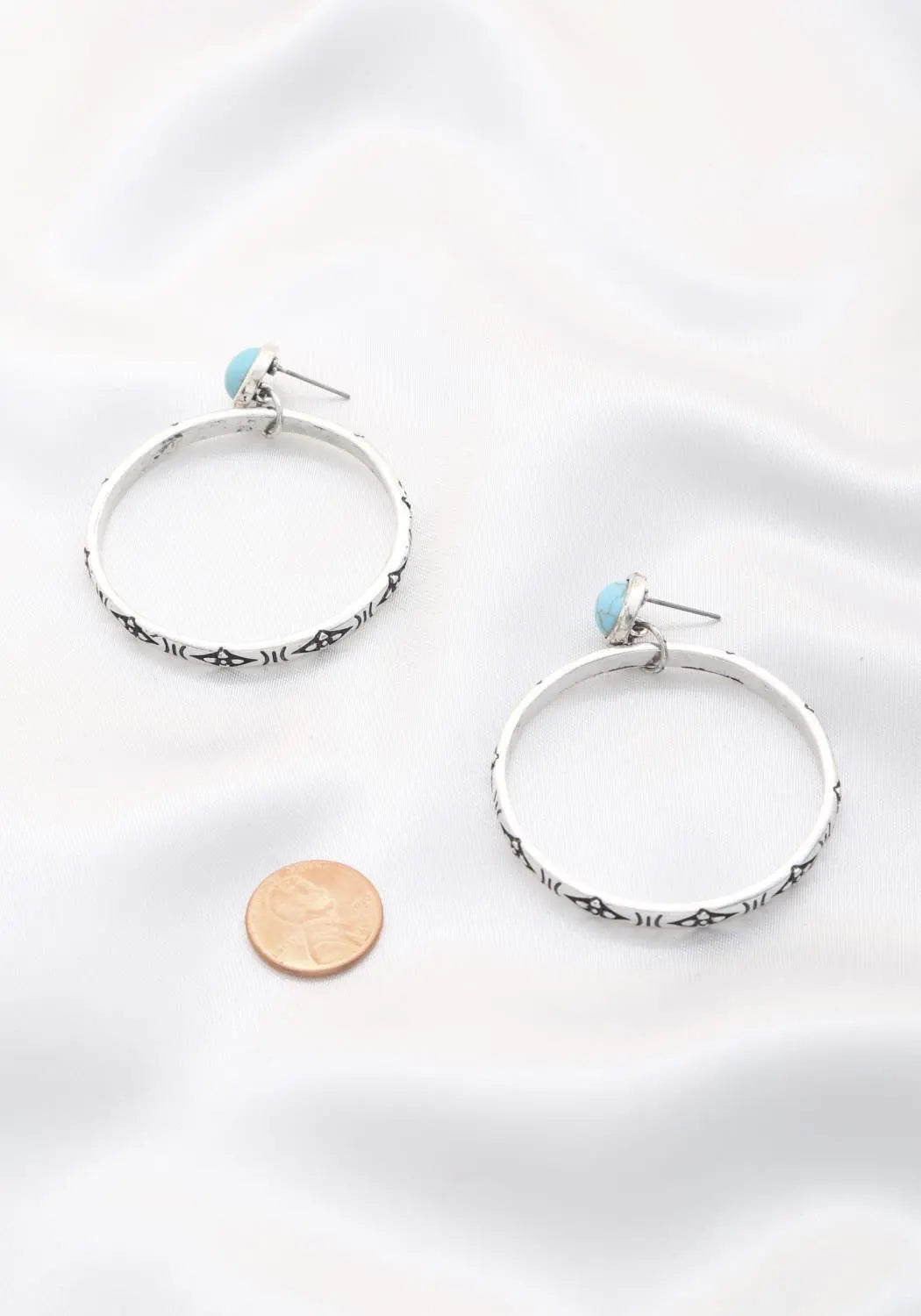 Rodeo western texture hoop earring Sunny EvE Fashion