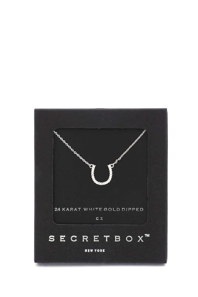 Secret Box Horse Shoe Charm Necklace Sunny EvE Fashion