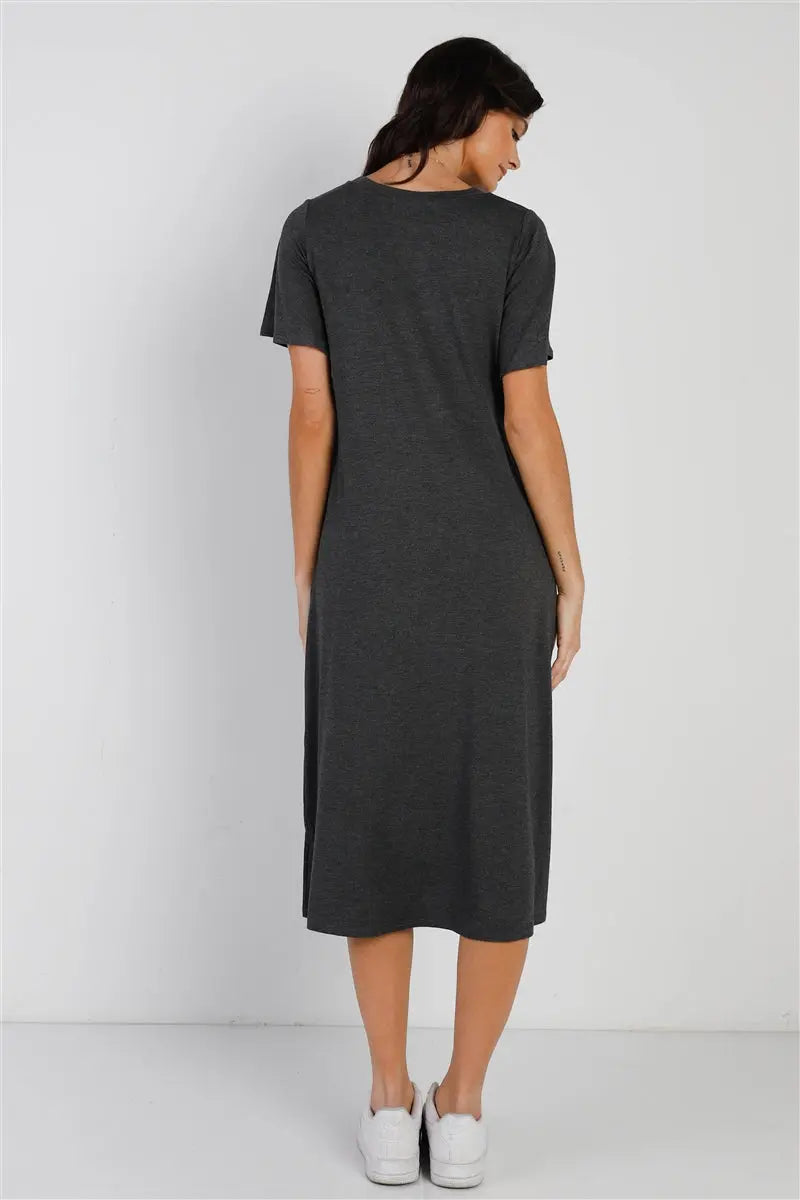 Short Sleeve Midi Dress Sunny EvE Fashion
